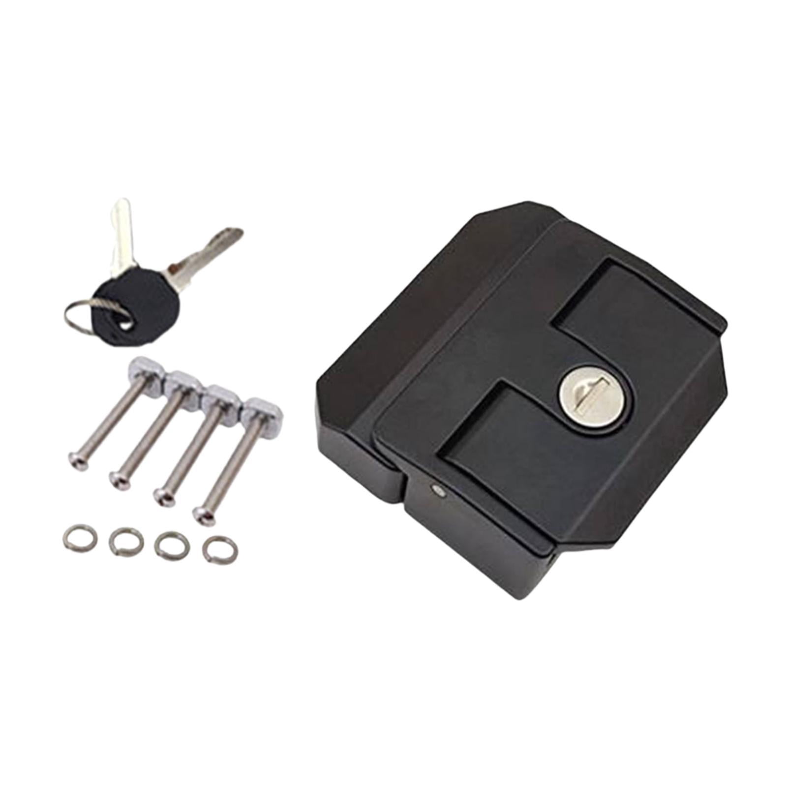 Baoblaze Tool Box Lock with M5*40 Screws Cabinet Door Lock for Aluminum Doors RV interior black