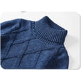 thumbnail image 6 of Staki Fall Sweaters for Teens Toddler Boys Crewneck Cable Knit Sweaters Kids Long Sleeve Pullover Tops (Blue,9-10 Years), 6 of 9