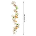 thumbnail image 4 of Artificial Maple Leaf Hanging Garland With White Berries And Pumpkin Ornaments, 5.74Ft Plastic Fall Vines For Indoor Scene Decoration, Flexible Autumn Wall Stair Mantel Doorway Layout(with lights), 4 of 9