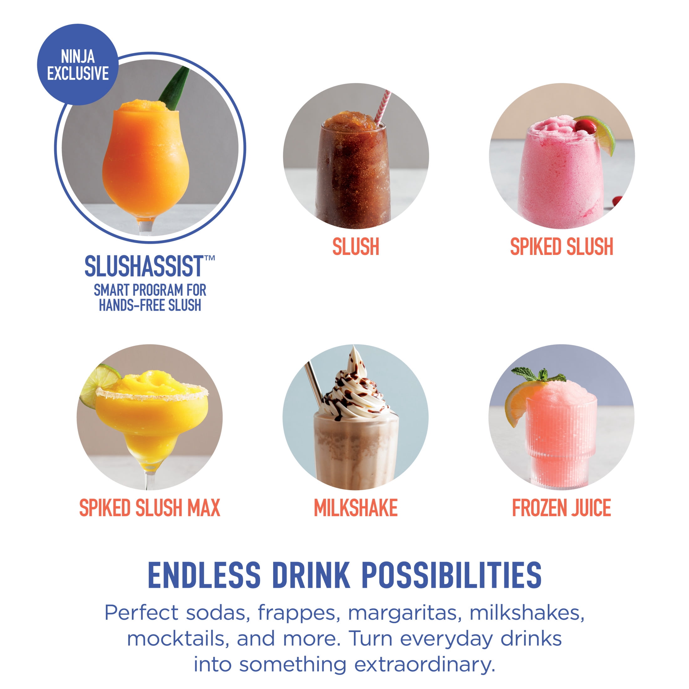 Ninja SLUSHi 96 Oz. Smart Frozen Drink Maker, SlushAssist Technology, FS360