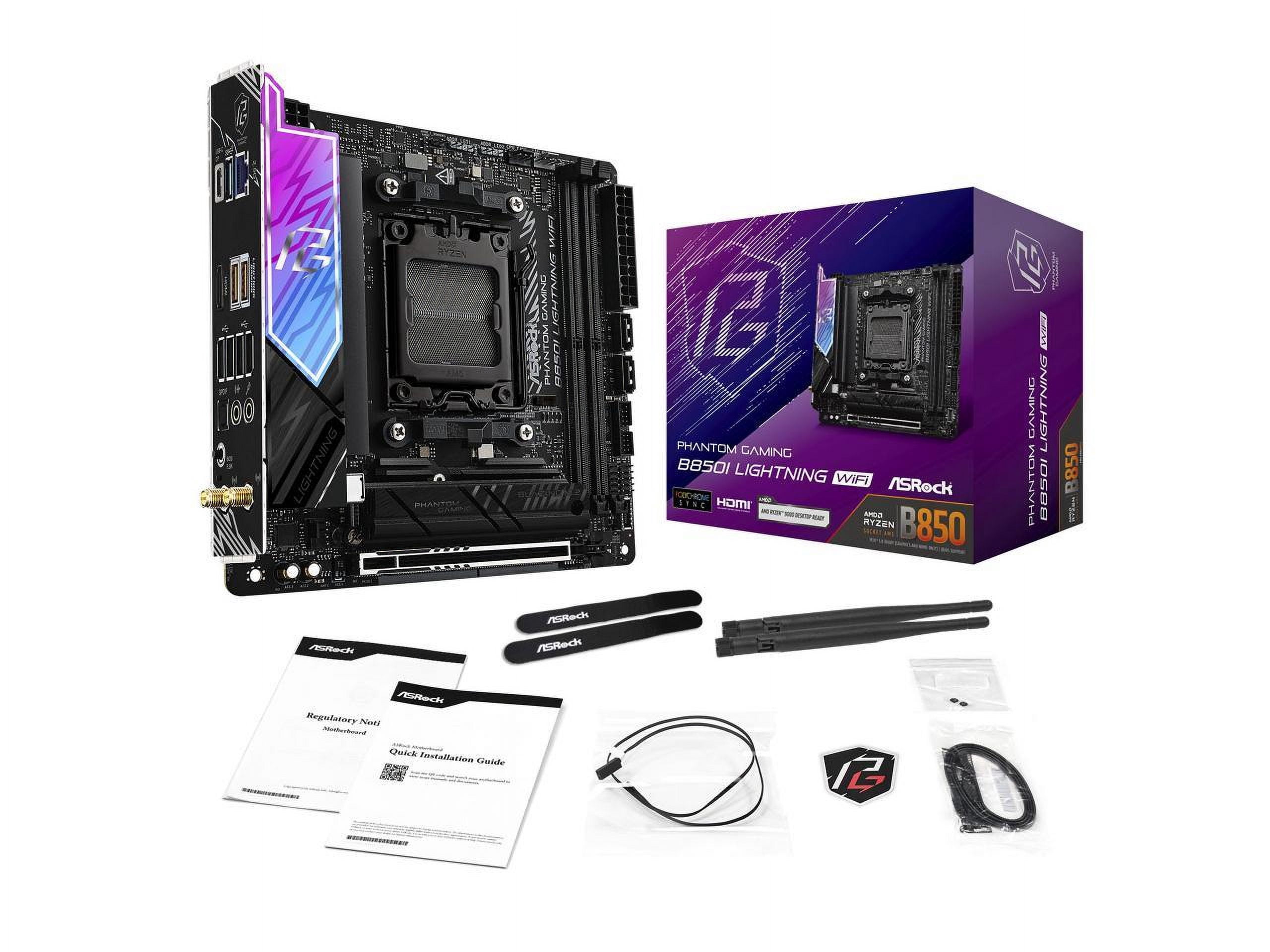 ASRock B850I Lightning WiFi AM5 AMD B850 Mini ITX Motherboard