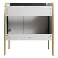 thumbnail image 5 of Fine Fixtures  Oakville Bathroom Vanity  with White Ceramic Sink Mild Grey Oak - Satin Brass Hardware 30 Inch, 5 of 9