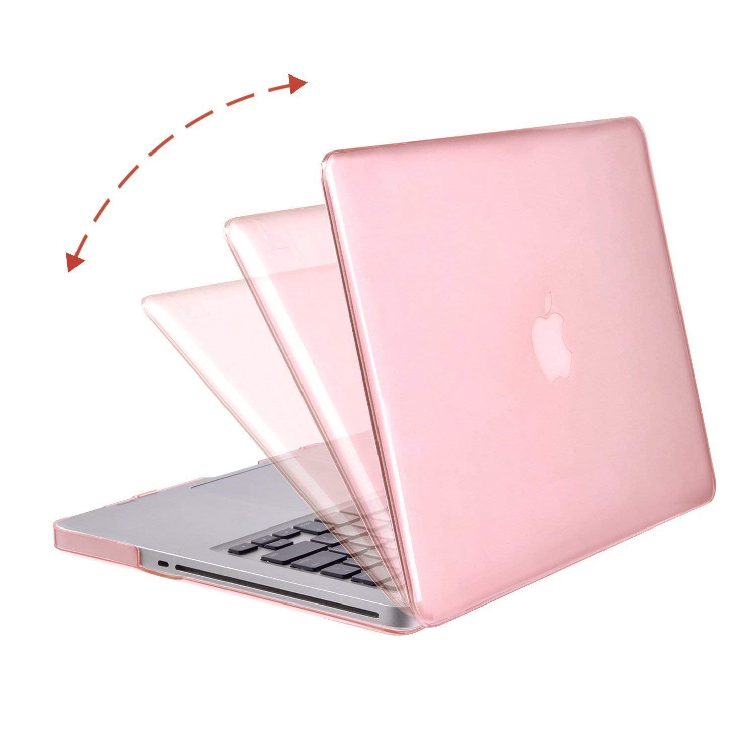 2 in 1 PINK Crystal Hard Case Cover for Macbook PRO13" A1278 with Keyboard Cover 
