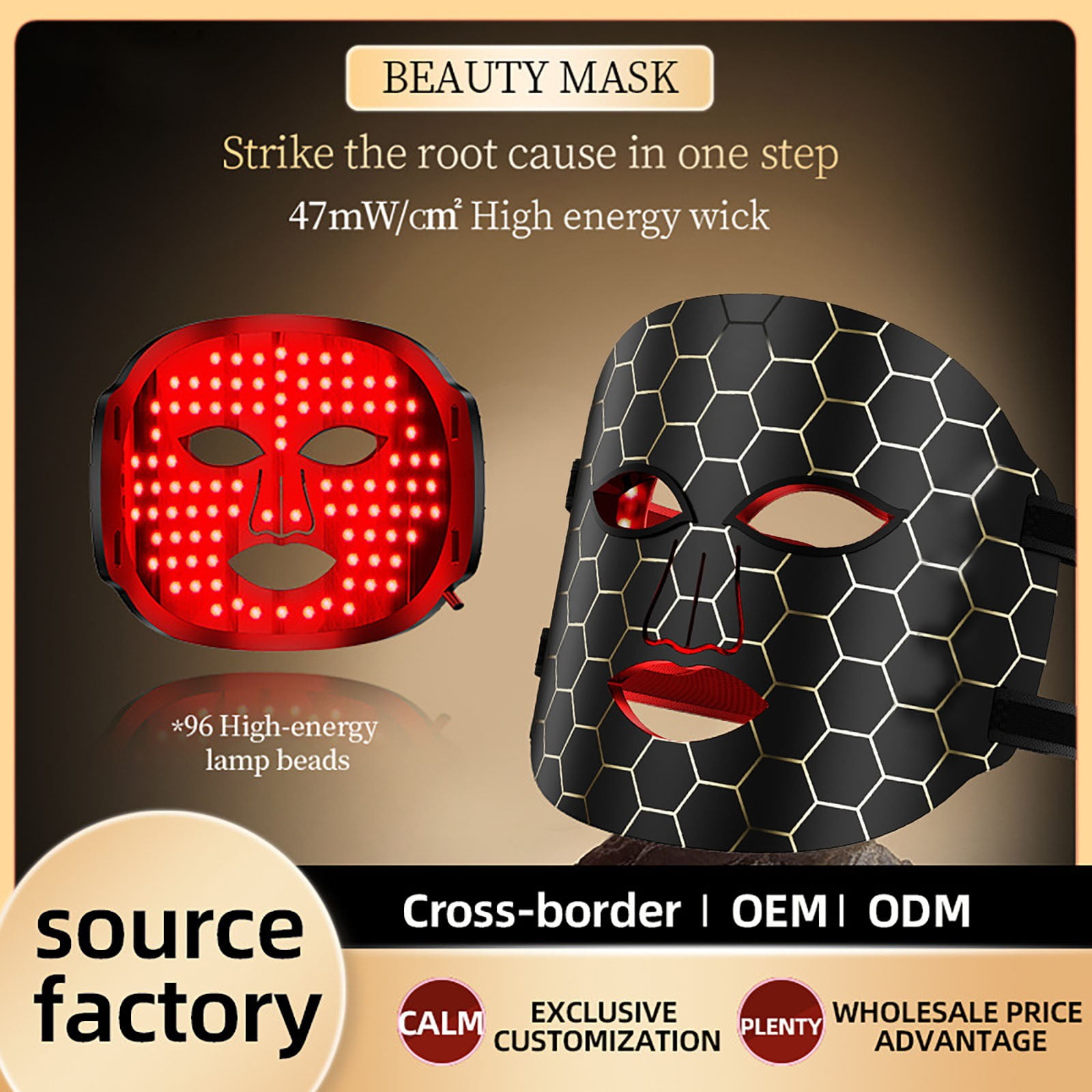 Beauty Instrument Silicone Based Colored Light Photonic Red Blue Light Facial Device for Advanced Skin Care at Home