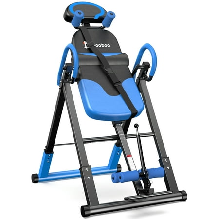 Pooboo Inversion Table Back Therapy Reflexology Heavy Duty Foldable Back Stretcher Machine  Maximum User Weight 280 lbs