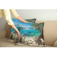 thumbnail image 2 of Ambesonne Romantic Throw Pillow Cover 2 Pack, Tahoe Snowy Mountain, 18", Pale Blue Green Eggshell, 2 of 7