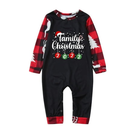 

Nomeni Christmas Pjs Deer Plaid Print Long Sleeve T Shirt Top And Pants Xmas Sleepwear Holiday Family Matching Pajamas Outfit