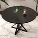 thumbnail image 3 of Mesa Redonda de Comedor para 4 Personas - 47 Pulgadas de Diámetro, Base Metálica Resistente y Tablero de Madera, Mesa Circular para Cocina, Comedor o Sala de Estar, 3 of 8