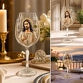 thumbnail image 3 of Christmas Nativity Scene Theme Wine Glass Collection, Christmas Wine Glass with HD Vibrant Color Printed Holiday Goblet with Snowflake Decor for Wines Cocktails Holy Family Holiday Party Table Decor, 3 of 6