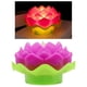 thumbnail image 5 of Vela oscilante con luz de flor de loto, vela LED sin llama para oración de adoración Rosa roja, 5 of 8