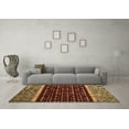 thumbnail image 3 of Ahgly Company Indoor Round Abstract Brown Modern Area Rugs, 8' Round, 3 of 4