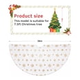 thumbnail image 3 of Ayieyill Christmas Tree Skirt, 36 Inches Faux Fur White Christmas Tree Skirt for Christmas Tree Decorations Xmas Tree Skirt (Gold Snowflake), 3 of 8
