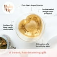 thumbnail image 3 of Pinky Up Kendall Heart Shaped Glass Tea Cup, Milk, Matcha, Coffee Mug, 8oz, 3 of 7
