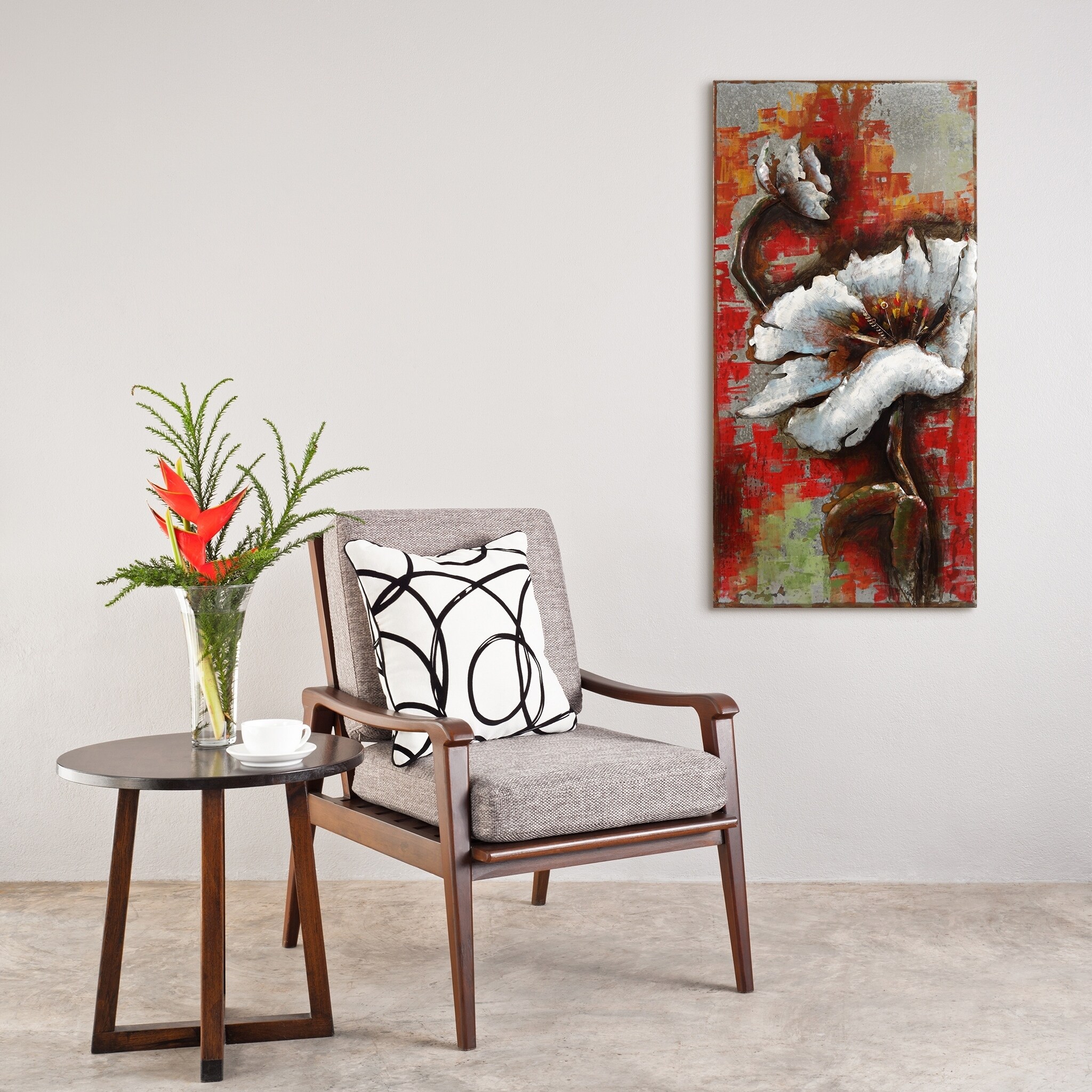 Empire Art "Garden Rose 2" Mixed Media Iron Hand Painted Dimensional Wall Décor