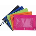 thumbnail image 2 of DoDoMagxanadu 3 Ring Binder Pencil Pouch with Zipper , Pencil Case with Rivet Enforced 3 Ring for School Supplies, 5 Pack 5 Colors, 2 of 6