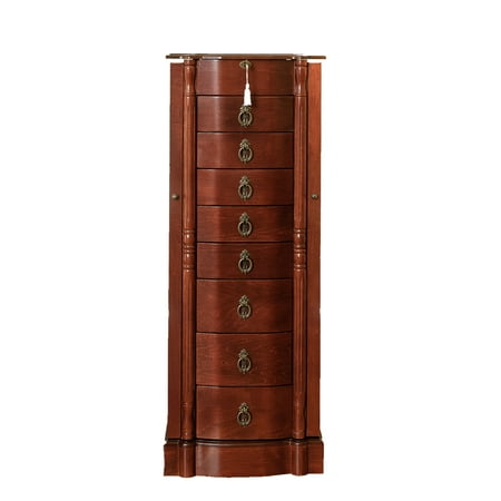 UPC 853499006172 product image for Hives and Honey Robyn Brown Wood Jewelry Armoire 40  H with Lock and Key - Cherr | upcitemdb.com
