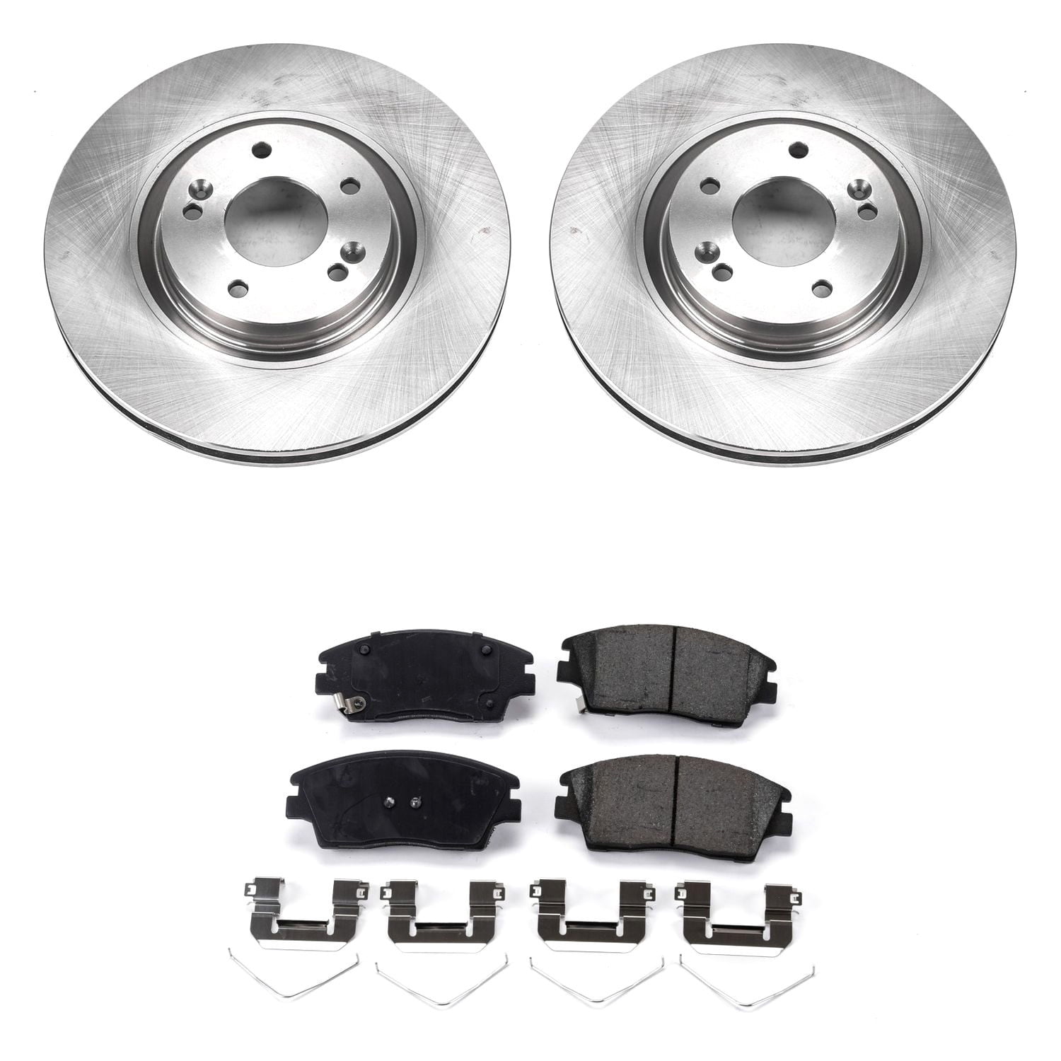 PowerStop Front Stock Replacement Brake Pad and Rotor Kit Fits: KIA Select Models KOE7343