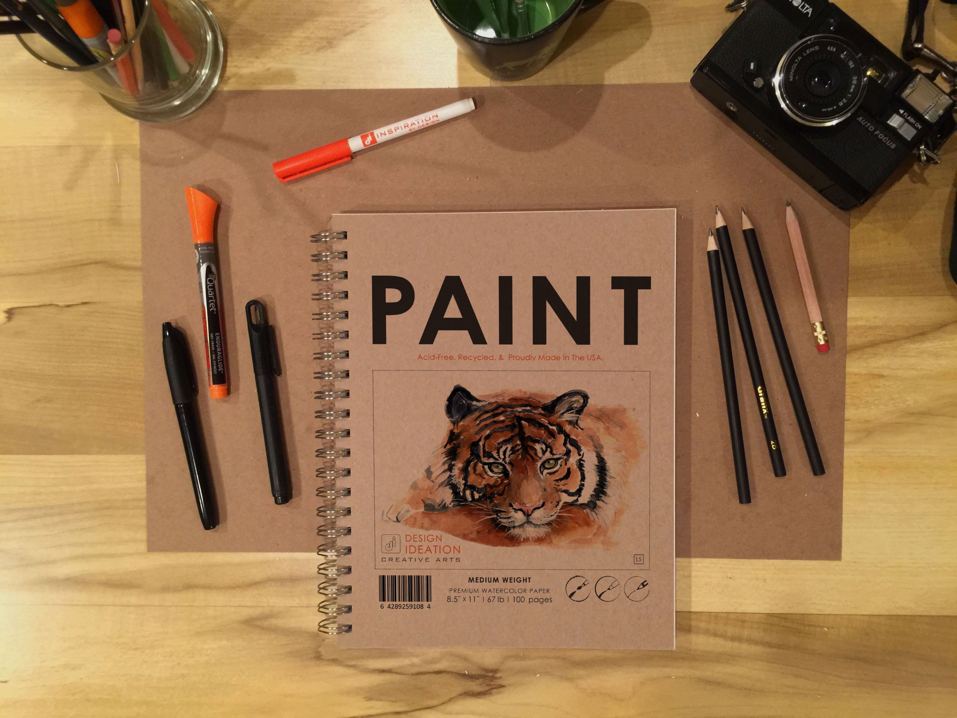 Watercolor Sketchbook. Wire Bound. Mixed Media Paper. (8.5" x 11") WB-50100-LS (5 Book Value Pack)