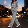 thumbnail image 6 of Chiccall Sweatsuits for Women 2 Piece Outfits Zip Up Hoodie Sweatshirt and Baggy Sweatpants Set Fall Long Sleeve Tracksuit, 6 of 10
