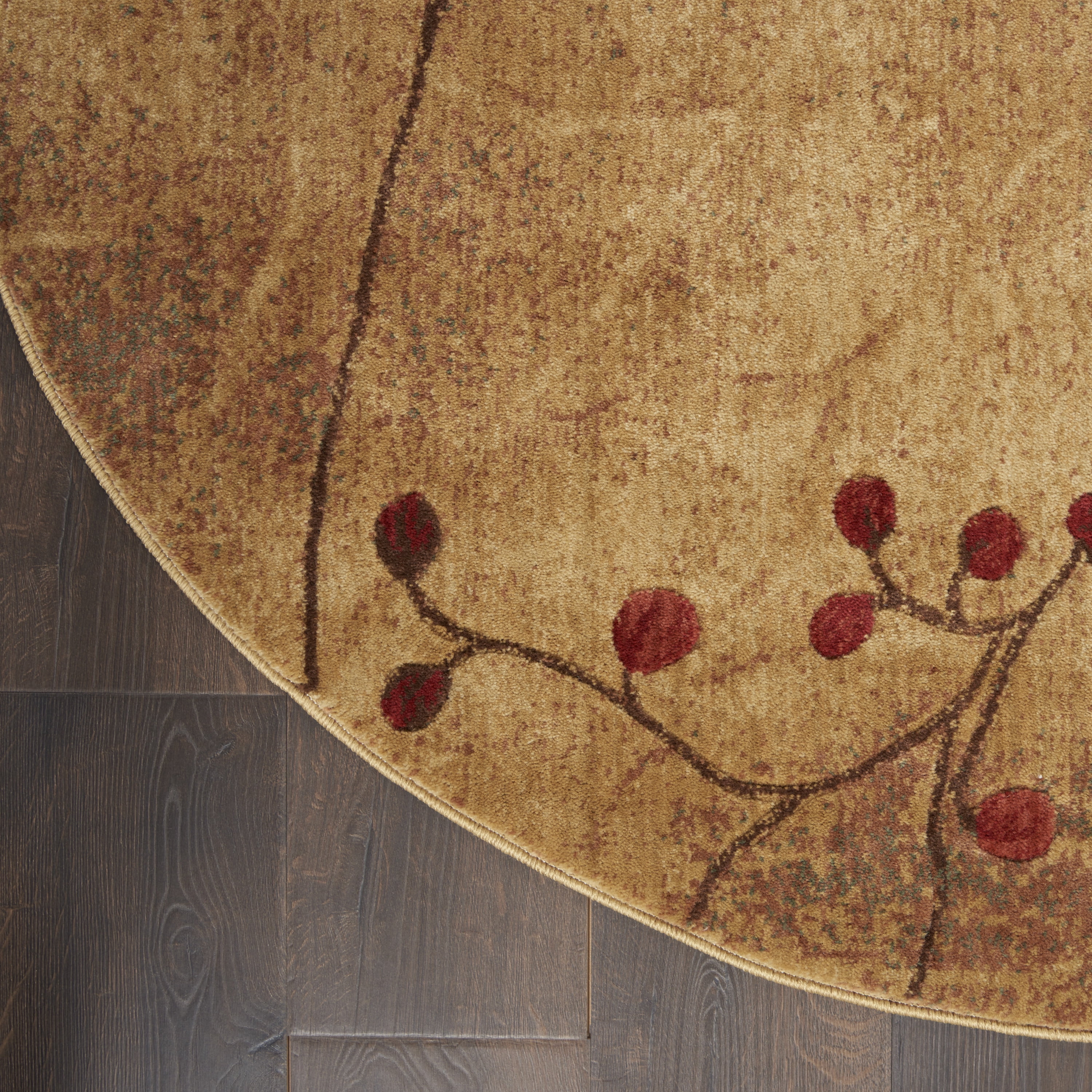 Nourison Somerset Nature Latte 5'6" x ROUND Area Rug, (6 Round)