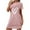 Pink, variant on Women's Plus Size Heart Print Short Sleeve Sleep Dress | Round Neck Polyester Spandex Loungewear S-2XL Comfortable Summer Pajamas