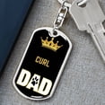 thumbnail image 6 of Cat Key Ring Curl Cat Dad King Keychain Stainless Steel or 18k Gold, 6 of 10