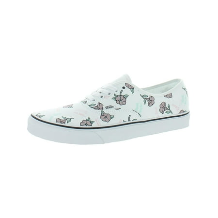 Vans Mens Authentic Floral Print Low Top Fashion Sneakers White 7 Medium (D)