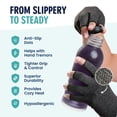thumbnail image 4 of Dr. Frederick's Original Arthritis Compression Gloves, Fingerless with Grip, Gray, Small, 4 of 9