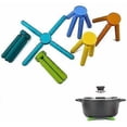 thumbnail image 4 of 3/pack Foldable Silicone Trivets, Folding Trivets, Non-slip Collapsible Cross Compact Design Expandable Silicone Pot Holder, 4 of 4