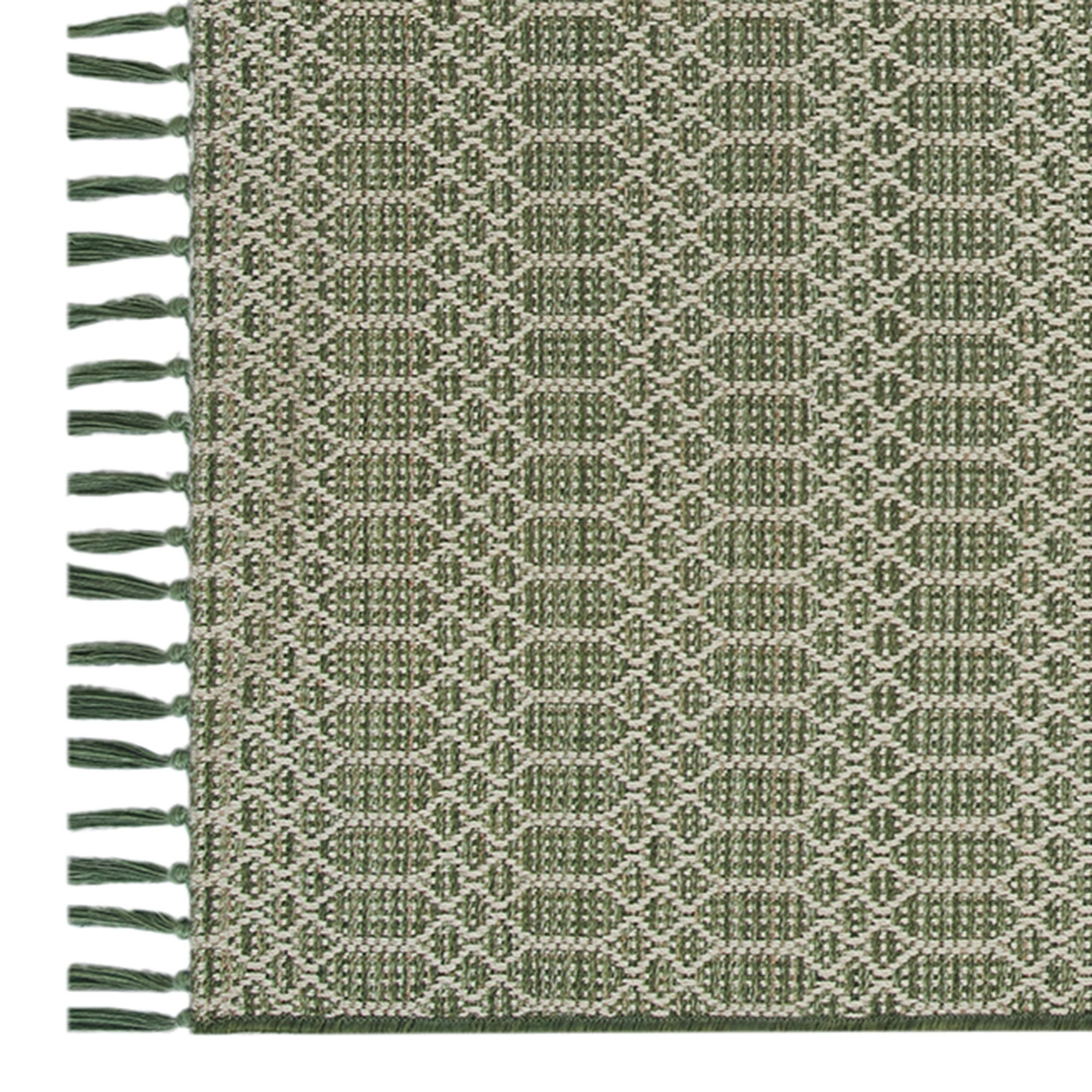 Better Homes & Gardens 7' x 10' Green Tassel Outdoor Rug