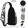 thumbnail image 3 of Sling Backpack,Halloween Bat Pattern Crossbody Bag with Water Bottle Holder,Waterproof Sling Bag for Men/Women with Chest Phone Holder for Hiking,Travel, 3 of 6