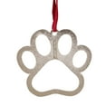 thumbnail image 4 of Paw Print with European Crystals Silver Plated Christmas Ornament, 4 of 4