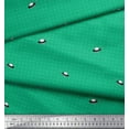 thumbnail image 2 of Soimoi Green Rayon Fabric Spaceship & Star Dots Print Fabric by the Yard 56 Inch Wide, 2 of 3