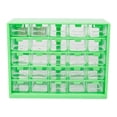 thumbnail image 3 of Caja de herramientas organizadora de componentes ligera con 25 compartimentos para suministros de oficina Verde, 3 of 7