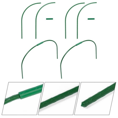 WEUVEB Garden Hoops 4Sets Green Steel Plastic for Frost Protection and Plant Cover