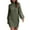 Army Green, variant on Knit Dresses for Women Trendy Mock Neck Mini Dress Loose Long Sleeve Sweater Dresses Solid Color Fall Dress 2025 Soft Cozy Dress Beige S