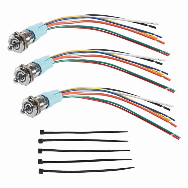 Interruptores de palanca redondos iluminados de 20 A y 12 V para automóviles y embarcaciones.