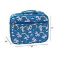 thumbnail image 3 of Keeli Kids Girl Blue Unicorn Lunch Box Bag with Heart Sandwich Cutter in Aqua Blue Teal, 3 of 3