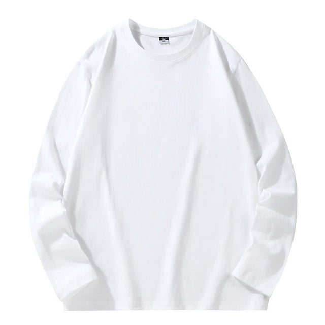 pstuiky mangas largas para hombre, Camisa informal de manga larga con cuello redondo y color liso para hombre. Blusas de manga larga con cuello redondo. camisetas de hombre xl
