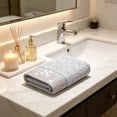 thumbnail image 6 of Btomtd Soft Floral Embroidered Towels, Cotton Body-Friendly Soft Absorbent Bath Towels, Face and Hand Towels for Home Bathroom, Size 27.5" x 13.4", Gray, 6 of 6