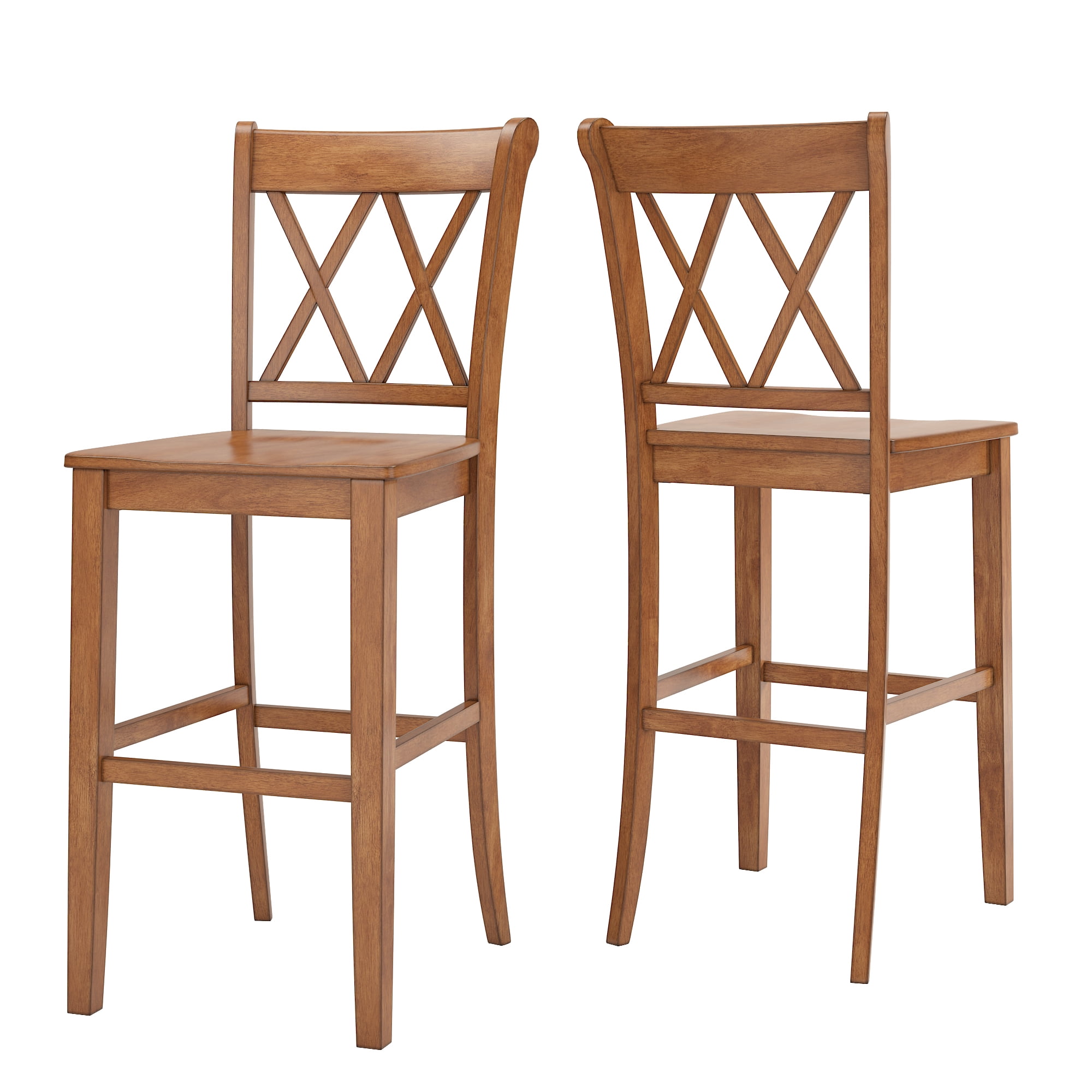 HumbleNest Farmhouse Bar Stool, Brown, Set of 2
