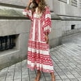 thumbnail image 2 of Dresses For Women 2024 Geometric Printed Bubble Sleeved Dress Street Oversized Women's Clothing White Rehearsal Dinner Dresses For Bride Elegant Dresses For Women Club Dresses For Women Party Night El, 2 of 8