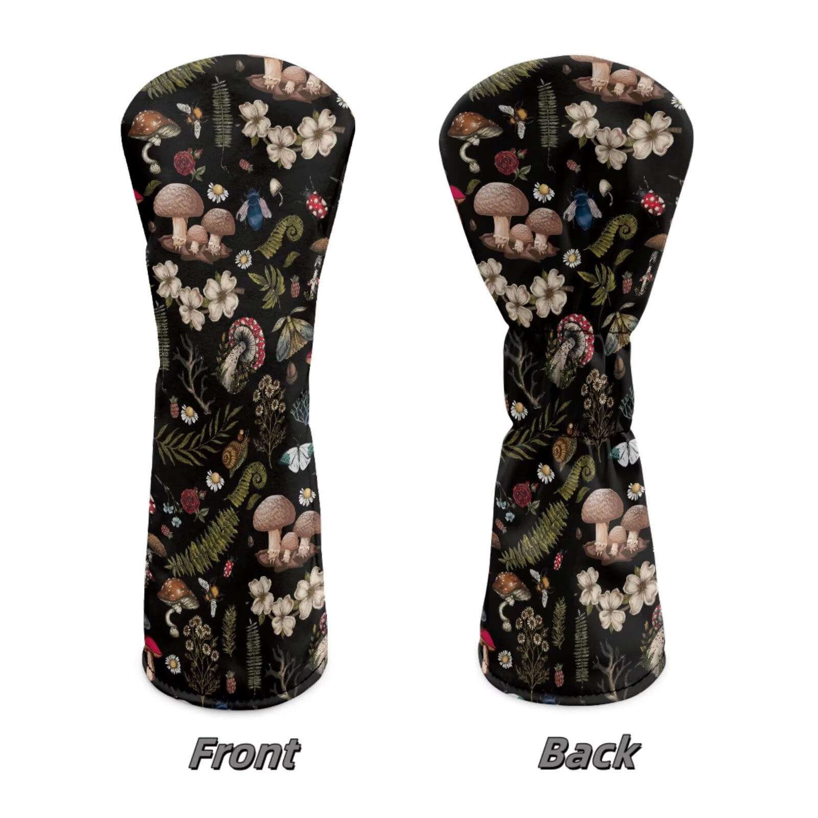 Uorisanigo Golf Club Head Covers Set of 3 - Waterproof PU Leather Aesthetic Mushroom Golf Club Headcovers Premium Lightweight Golfs Head Cover with Anti-Scratch Protection for Men & Women