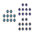 thumbnail image 1 of 30 piezas de botones traseros planos Zulema para manualidades decoración de vestidos Azul oscuro, 1 of 8