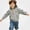 Gray, variant on NAISIBABY Boys Hooded Hoodies—Contrast-Panel Long-Sleeve Fall/Winter Half-Zip Pullover Sweatshirt Gray Size 9