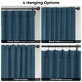 thumbnail image 6 of Half Price Drapes Story Blue Faux Linen Extra Wide Room Darkening Curtain (1 Panel), Story Blue, 100W X 108L, 6 of 9