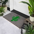 thumbnail image 3 of Northlight Green Cactus Striped Natural Coir Outdoor Doormat 18" x 30", 3 of 6
