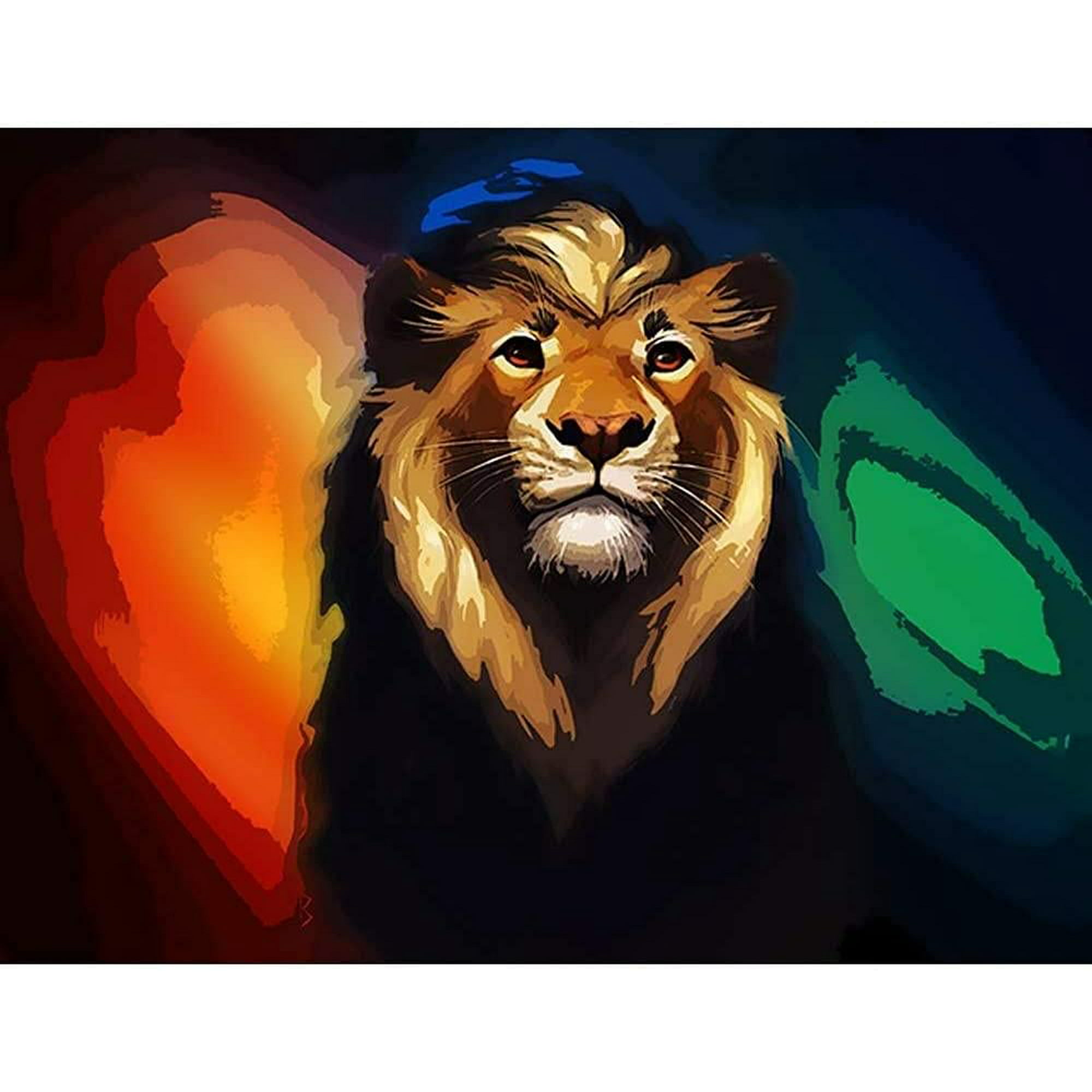 DIY Paint by Numbers for Adults Oil Painting Animal Lion with Paintbrushes  Acrylic Pigment Drawing Home Unique Decor (40x50cm) | Walmart Canada
