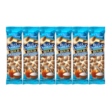 Snack Pack Blue Diamond Almonds, Salt 'n Vinegar Flavor, 1.5 oz Bags, 6-Pack | Healthy On-the-Go Protein Snack | Crunchy & Savory Low-Carb Treat | Gluten-Free & Keto-Friendly Almonds