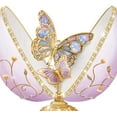 thumbnail image 2 of The Bradford Exchange Daughter, Wherever Life Takes You Porcelain Faberge-Inspired Egg-Shaped Music Box Featuring 80 Hand-Set Jewels & Adorned with 22K Gold-Plated Accents, 2 of 5
